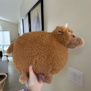 Jellycat Large Rolbie Cow 14” Rare and Retired Brown Plush Highland Cow Toy